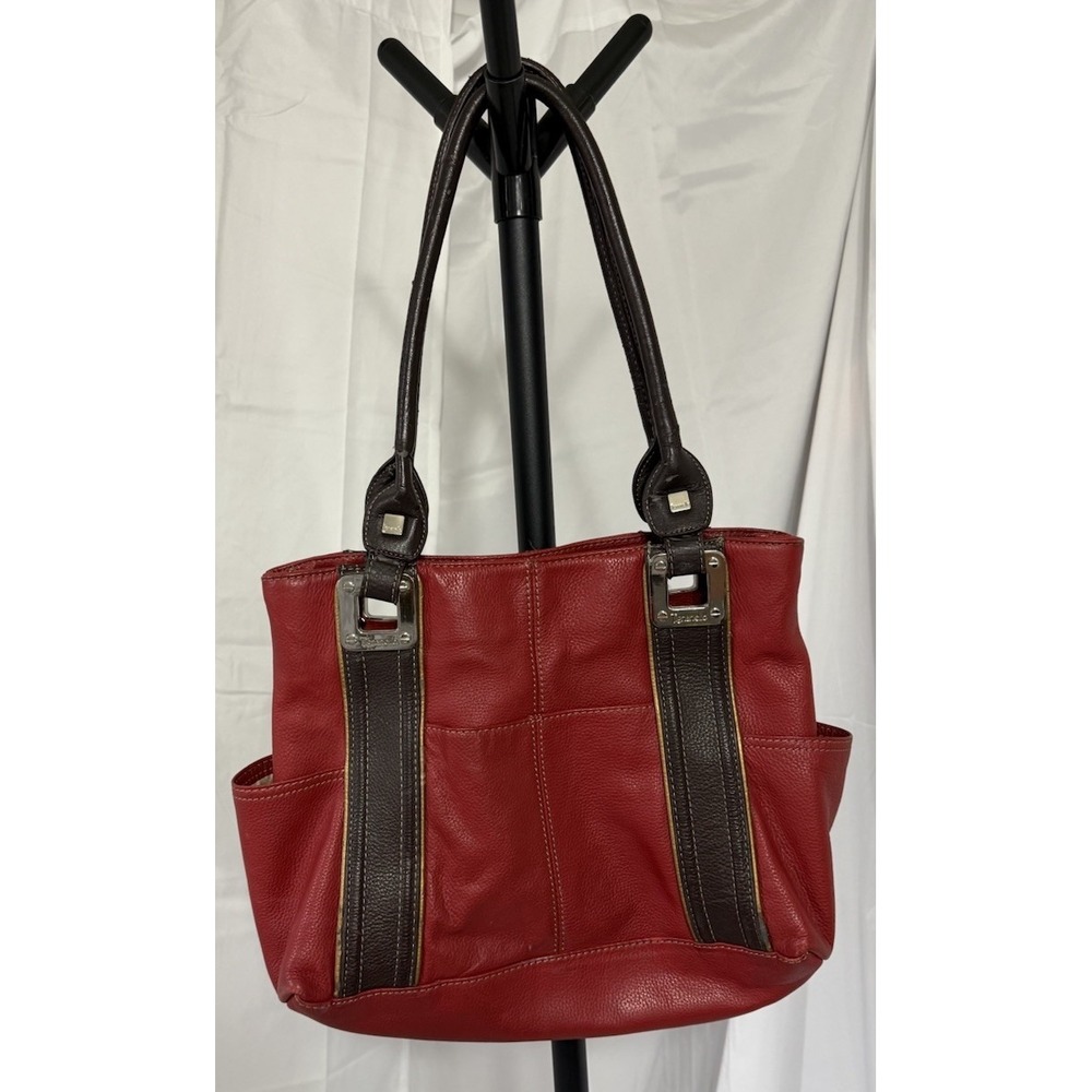 TIGNANELLO GORGEOUS 2 TONE‎ MED LEATHER SHOULDER BAG